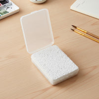 Absorbent Brush Cleaning Sponge with Case Portable Watercolor Brush Cleaner Porous Textured for Artists, Painters, Students, Sketching