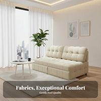 Multi-Functional Single Fold-extendable Bed Multifunctional Design Pull-extendable Single Sleeper Chair Foldable transformable Armchair Space-Saving for Apartment Dwellers, Homeowners, Office Workers, Living Room, Small Spaces, Bedroom