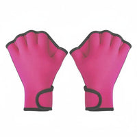 Webbed Swim Gloves Adjustable Wrist Strap Water Resistance Gloves Ergonomic Design for Swimmers, Beginners
