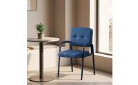 Upholstered Chair with Metal Frame Open-Arm Chair with Armrests Comfortable Furniture for Telecommuting Professionals