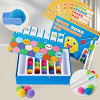 Preschool Color Sorting Toy with Tweezers Educational Tweezer Tongs Color Sorting Kit Colorful Learning Set with Storage Box Counting for Preschoolers