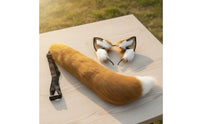 animal Ears Headband and Tail Set Soft Pile animal Ears and Tail Set Soft Accessory for Cosplayers, Adults, Anime Conventions