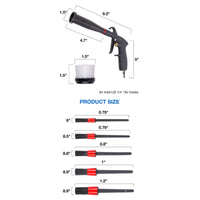 Car Interior Cleaning Handheld Air-Powered Cleaning with Brushes Powerful