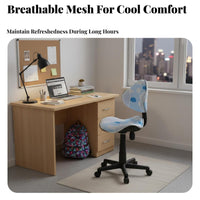 Height Adjustable Armless rolling Chair space-saving Design Armless Rolling Chair Tilt Function rotate Seat for Students, Home Workers, Teens, Dorm Room, Small Spaces, Bedroom, Study Area