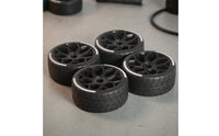 4 Pieces RC Tires with Rims Sturdy Wheel and Tire Set Stable