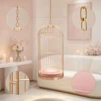 Wrought Iron Hanging Chair Birdcage Balcony Hanging Basket Outdoor Hotel Living Room Bedroom Sofa Seat Leisure Rocking Chair