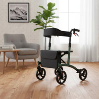 Ultralight Carbon Fiber Rollator Mobility Aid Lightweight Carbon Fiber Rollator Storage Bag Mobility Aid Height Adjustable for Seniors, Shopping