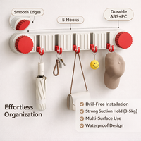 Suction Cup Hooks for , Behind Door Coat for Wall, Utility Strong Adhesive for Homeowners, Heavy Duty Waterproof