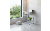 Freestanding Design Stainless Steel Kitchen Sink with Stand Rust-Proof Stainless Steel Sink with Stand Easy to Clean Portable Wash Station Brushed Finish for Workshop