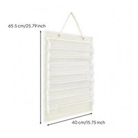 8-Slot Felt Belt and Medal Organizer Front Pocket Style Combat Arts Belt Rack Wall Hanging Medal Display Rack Rectangular