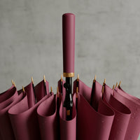 Classic 16 Rib Umbrella Heavy Duty Custom Print Umbrella Strong Wooden Handle Large for Corporate Events