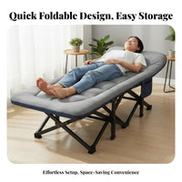 Office Rest Bed Foldable Design Portable Sleeping Cot Easy Setup Single Folding Cot for Hospital Visitors, Campers, Travel