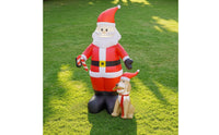 Weather-Resistant Christmas Inflatable with Dog Festive Christmas Inflatable Decoration Whimsical Ornament Funny for Yard