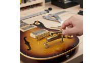 Roller Saddle Bridge Zinc Alloy Tremolo Bridge Easy to Install String Anchor Tailpiece for Guitarists