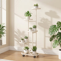Movable Multi-Tier Plant Stand Floor-Standing Multimulti-story Planter Display Elegant design blossom Pot space-saving rackSaving for Gardeners, Apartment Dwellers, Homeowners, Living Room, Balcony, Bedroom, Corner areas