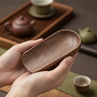 Walnut Tea Serving Board Smooth Wooden Serving Tray Simple for Hosts