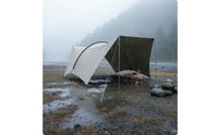 Heavy Rain Resistant Blackout Canopy Tent Sun Protection Rainproof Sunshade Tarp for Campers, Park