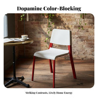 Stackable Design Two-Tsingle Nesting Chair two-tsingle color scheme design Household Furniture Scandinavian Inspired Ergonomic rearrest for Guests, Homeowners, Renters, Dining Room, Kitchen, Balcony, Bedroom
