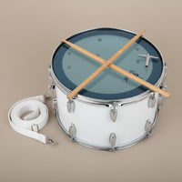 Marching Snare Drum Metal Shell Snare Drum with Carrying Strap Instrument for Processions, School Bands