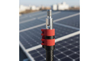 Pink Bristles Solar Panel Cleaning Kit Locking Clamps Solar Panel Brush Kit Reinforced Maintenance Gear High Reach