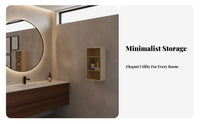 Wall-Mounted Storage Box Waterproof Bathroom Organizer Modern Design for Renters