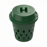 Ventilated Plastic Compost Bin Perforated Lid Vented Compost Bin Cylindrical Household Waste Lightweight