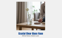 Nordic Modern Glass Vase, Mini Flower Holder, Transparent, Water-Grown Flower Decor