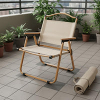 Slip-Resistant Lightweight Aluminum Camping Chair Breathable Material Portable Fishing Chair