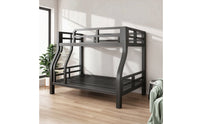 Space-Saving Metal Bunk Bed Modern Bunk Bed Frame Industrial Furniture Noisenoiseless for Students