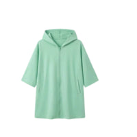 Front Pockets Pockets Kids Hooded Zip Robe Short Sleeves Kids Hooded Bathrobe Straight Hem Zip Front Bathrobe Loose Fit for Children