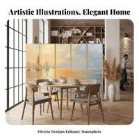Foldable Design Multi-Panel Folding Screen Light Luxury and aesthetic Freestanding Panel Divider Mobile Room Partition Golden peak design for Art aficionados, Business Owners, Restaurant, Entryway, Bedroom, Studio Apartment