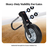 Heavy Duty Gate Caster 500 Pounds Load Capacity Farm Gate Support Wheel Rust Resistant Outdoor Hardware for Driveway