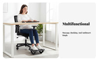 Massage Surface Angled beneath-desk Footrest Non-Slip Design Adjustable beneath-desk Footrest Foot footrest for telecommuting Workers, Students, video game enthusiasts, Study Room, Home, Gaming Setup