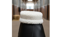 Shock-Absorbing Horse Leg Boots Wear-Resistant Horse Protection Boots PU Leather Equine Leg Wraps Faux Sheepskin Horse Athletic Gear