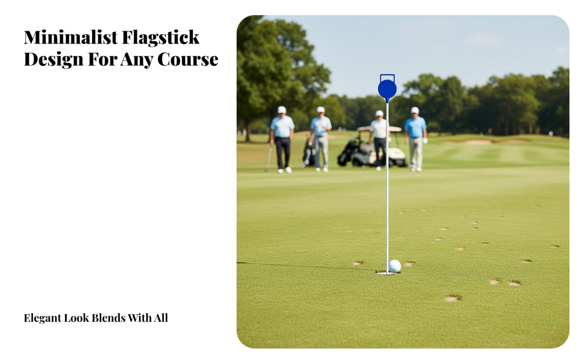 Golf Pin Putting Cup Set Drainage Holes Putting Pin and Cup Construction Golf Flagstick Set