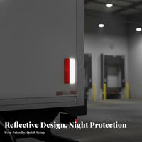 Easy to Install Red White Reflector Plate Long-Lasting Truck Hauling Unit Warning Reflector Universal Fit for Vehicle Owners, Trucks