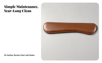 Stitched Edges PU Leather Wrist Rest Curved Keyboard Wrist Rest Ergonomic