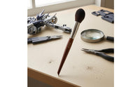 Detail Dusting Brush Wooden Handle Model Cleaning Brush Hobby Supplies Metal Ferrule Tapered Head