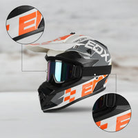 Motorcycle Helmet with Mask Aerodynamic Airflow Snug Fit for Outdoor Adventures