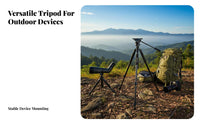 Portable Tele Tripod Non-Slip Feet Bird Watching Tripod 360° Pan Photography Accessory Quick Release Plate for Photographers, Content Creators, Outdoor, Concerts, Travel, Filming