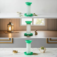 Translucent Rabbit Feeder with Tray Plastic Gravity Rabbit Feeder Transparent for Rabbits