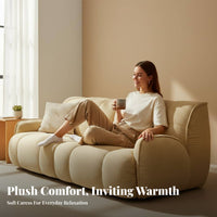 Straightrear cushiony Sofa French design Living Room Seating Retro Look Couch for Apartment Dwellers, Young Adults, Lounge Area