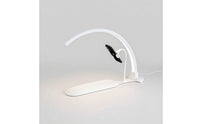 Arc-Shaped-Shaped Semi-Circular Nail Lamp Dimmable Nail Art Lamp with Hand Rest Adjustable Manicure Light with Phone Holder High CRI for Manicurists, Beauty Content Creators, Home Salons