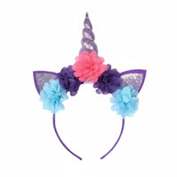 Children's Magical Horse Headband, Handmade Silk, Floral Design, Festive Gathering, Stage Performance, Multicolor, Photo Prop