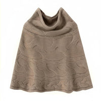 Knitted Cashmere Cape, Autumn Winter Thick High Neck Poncho, Unisex Shawl, Fashion Layered Scarf