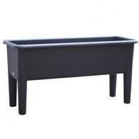 Drainage Control Rectangular Planter with Legs Weather-Resistant Elevated Planter Box Thickened Material Raised Garden Bed Breathable Design for Beginners, Elderly, Kids, Balcony, Patio, Rooftop, Deck