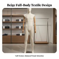 Long-Lasting Construction Full Body Male Mannequin Stable Metal Base Textile Wrapped Mannequin Lightweight Design Male Clothing Figure Korean Design for Shop Owners, Visual Merchandisers, Fashion Designers, Trade Exhibition, Shopping Mall, Exhibition