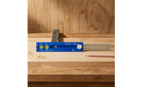Two Bubble Vials Depth Marking Ruler Aluminum Alloy Sliding Ruler Level Stainless Steel Hand Tool Compact for Woodworkers, Carpenters, Horizontal Measurement