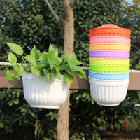 Wall-Mounted Resin Planter for Succulents and Greenery, Half-Round Hanging Flower Pot with Hooks
