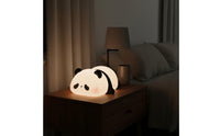 Gift Idea Cute Panda Night Light Portable Panda Silicone Lamp Rechargeable Silicone Night Light 3-Level Dimmable for Children, Bedroom